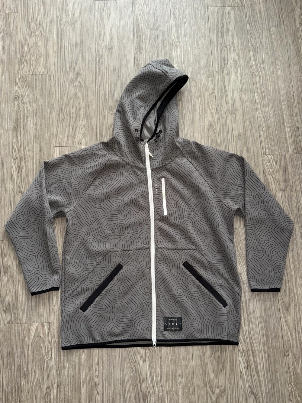 Cloak Brand Hoodie Sweatshirt Mens Large Camo Full Zip Athleisure